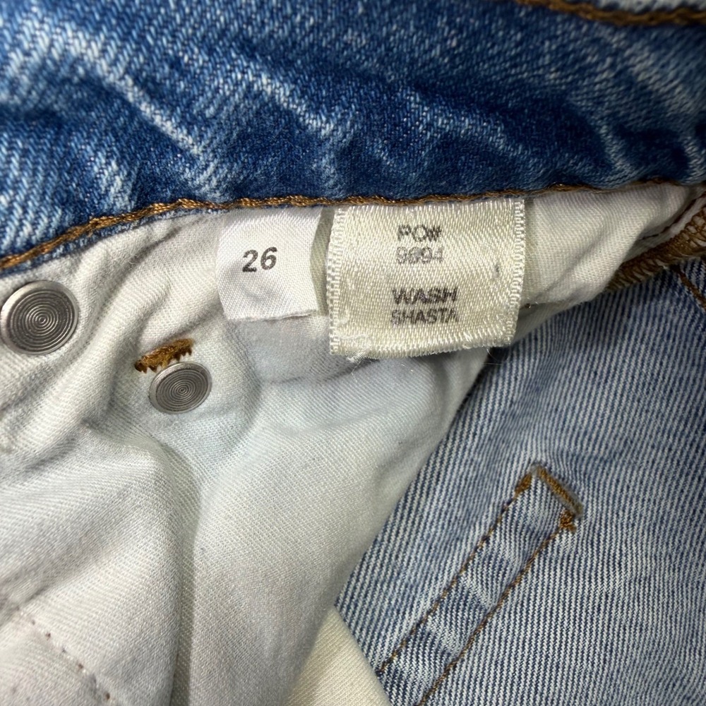 Reformation Jeans High Rise Tapered Leg Shasta Wash Blue Denim Size 26 - Picture 5 of 9